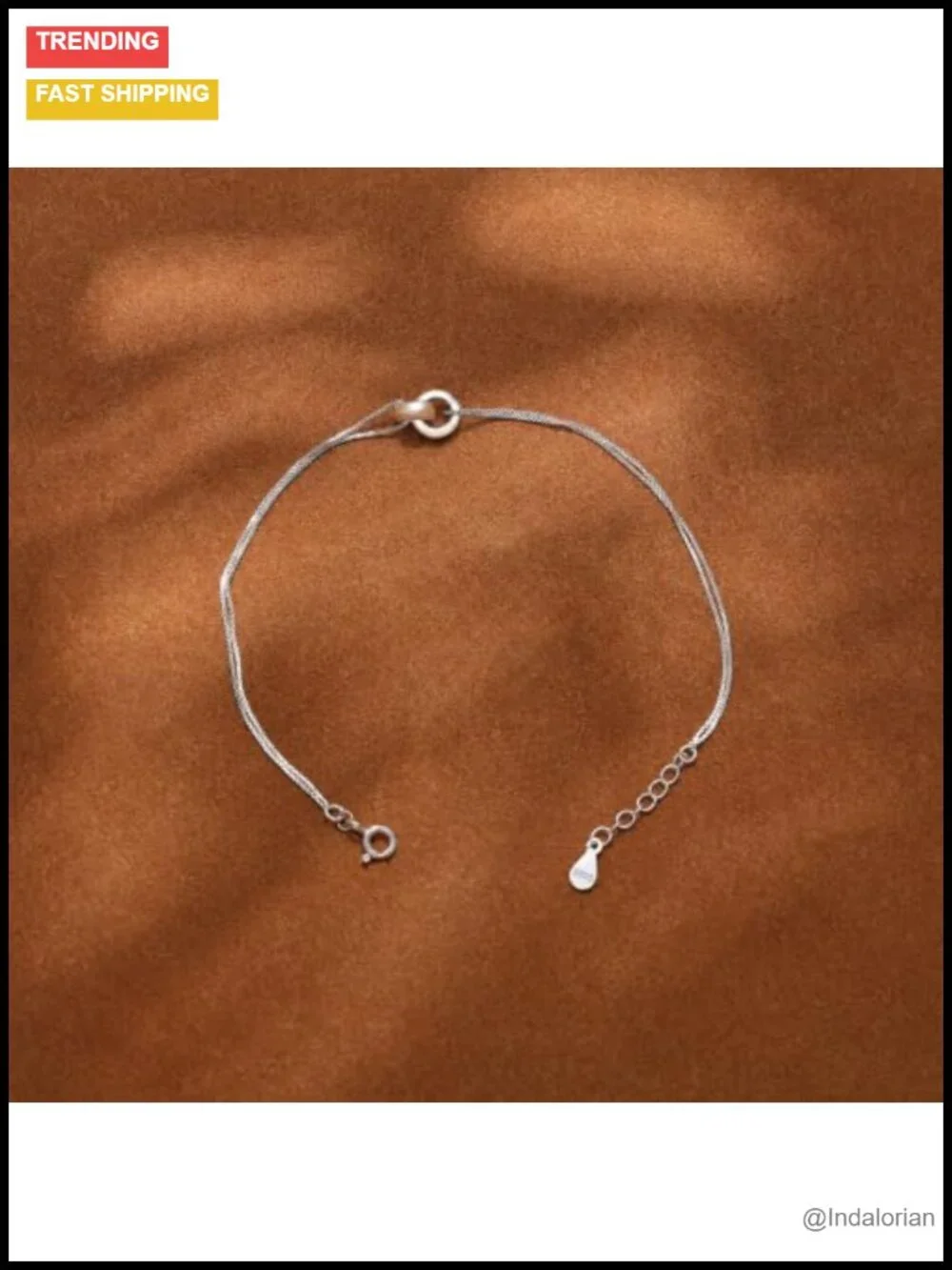 925 Sterling Silver Mother Daughter Friendship Bracelet Adjustable Gift